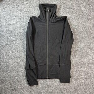 Lululemon Define Jacket Womens 4 Black Full Zip Thumbholes Running Yoga Track